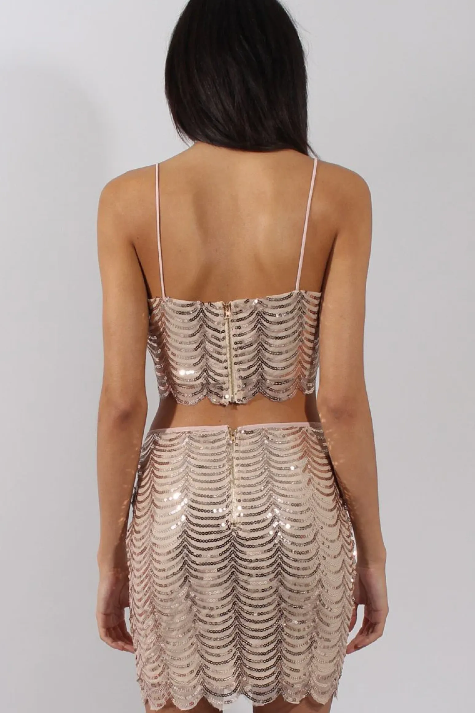 Rebellious Fashion Apricot Sequin Co-Ord- Jules