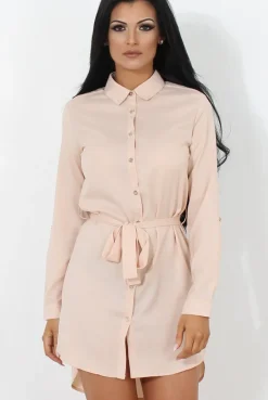 Rebellious Fashion Archer Beige Shirt Dress