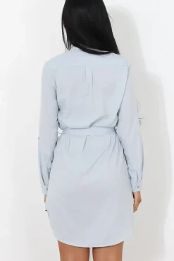 Rebellious Fashion Archer Blue Shirt Dress