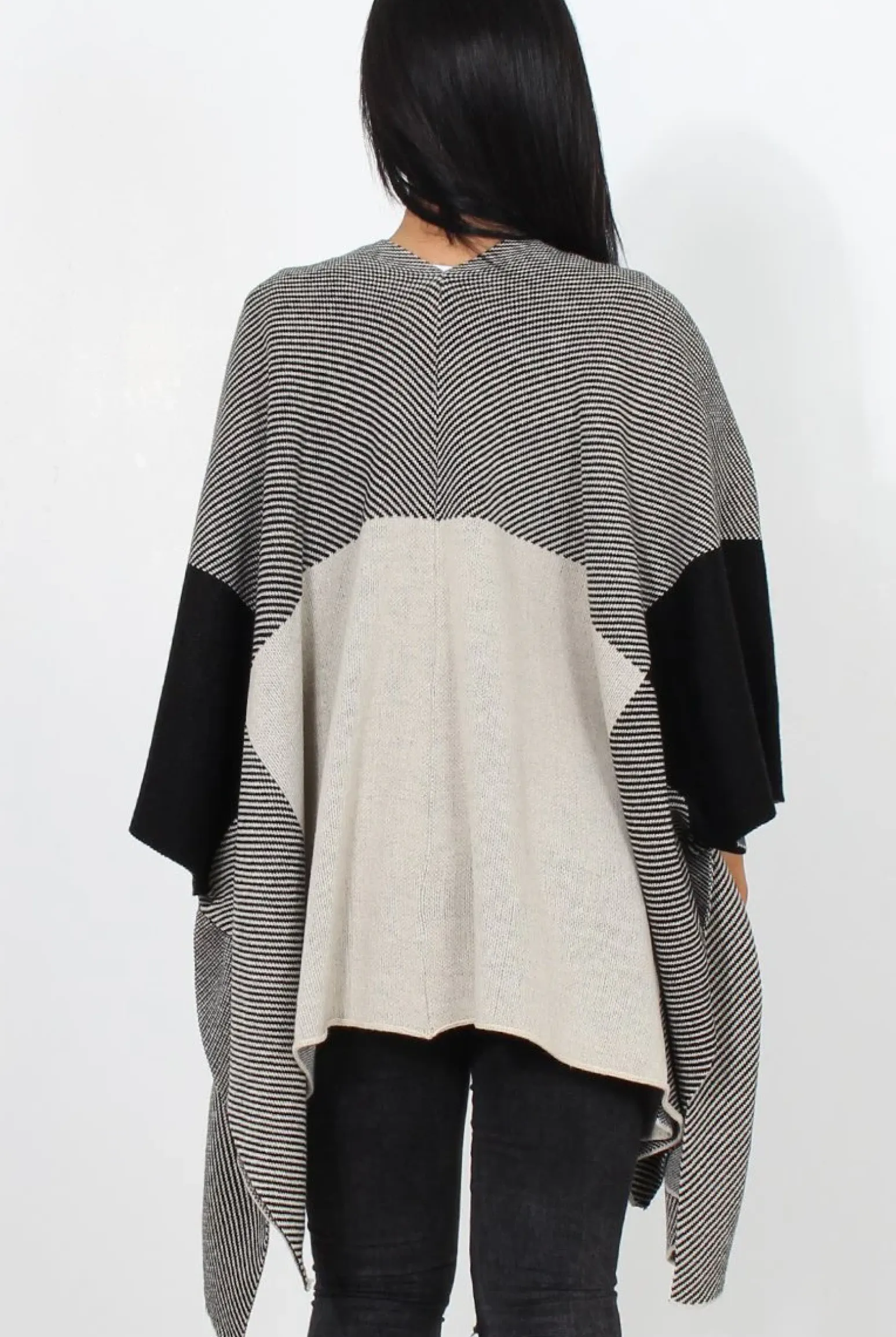 Rebellious Fashion Ballo Monochrome Long Jacket
