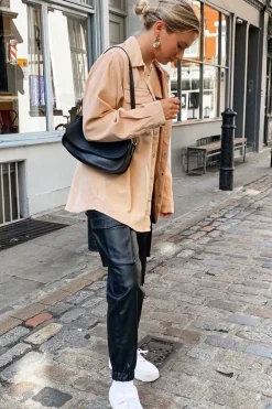Rebellious Fashion Beige Oversized Utility Pocket Corduroy Shirt - Aaliah