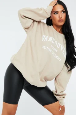 Rebellious Fashion Beige Oversized Vancouver Sweatshirt - Kyran
