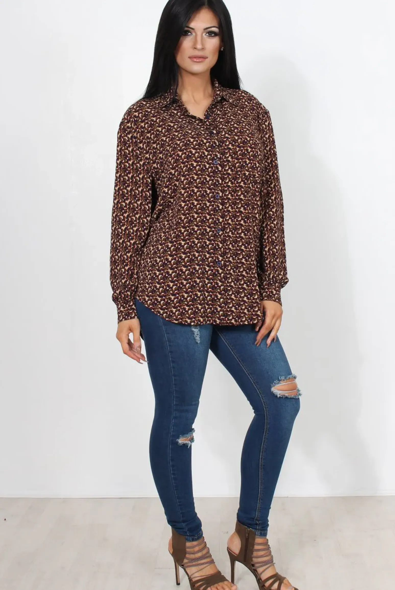 Rebellious Fashion Bethzy Multi Print Shirt