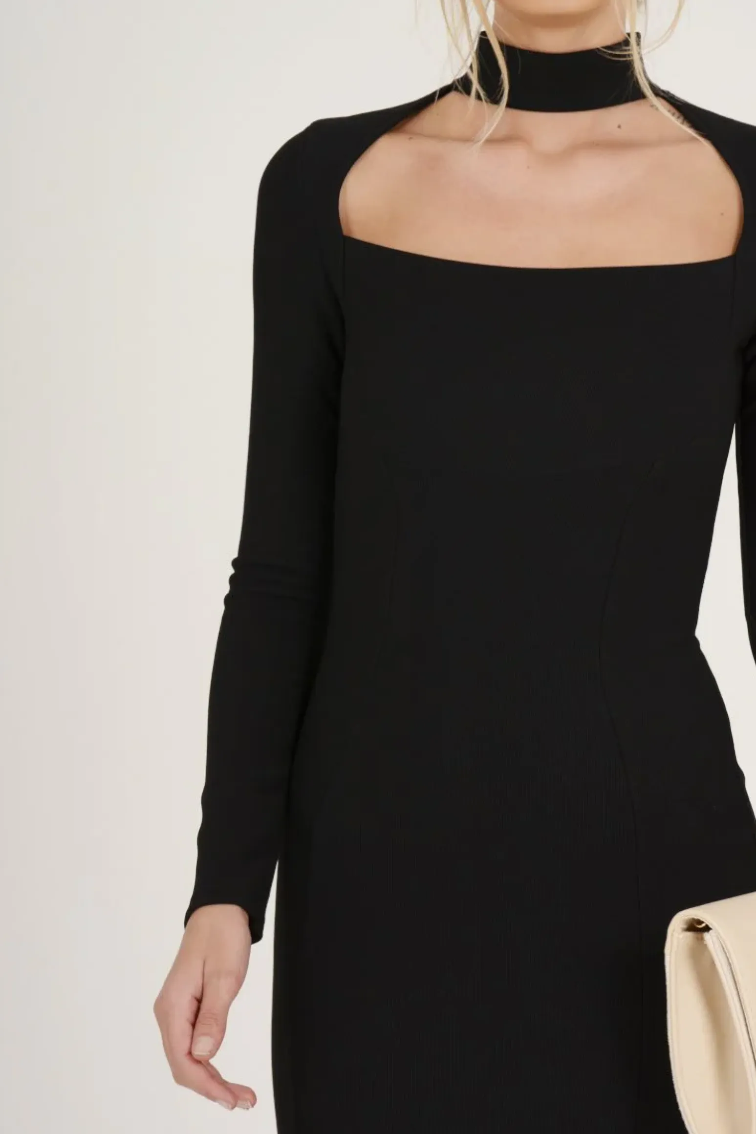 Rebellious Fashion Black Cut Out Choker Bodycon Dress - Tink