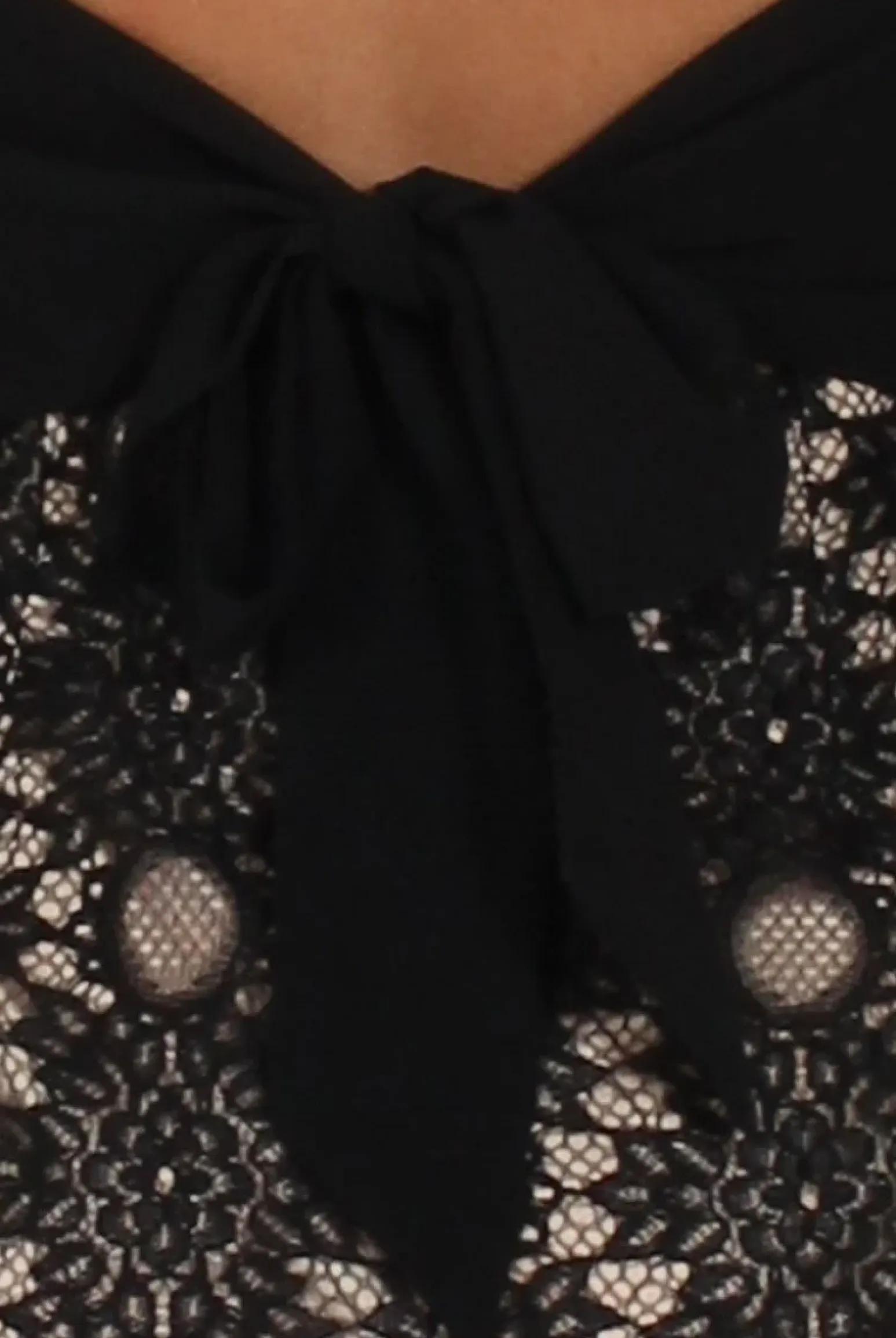 Rebellious Fashion Black Lace Tie Open Back Dress - Bronwyn