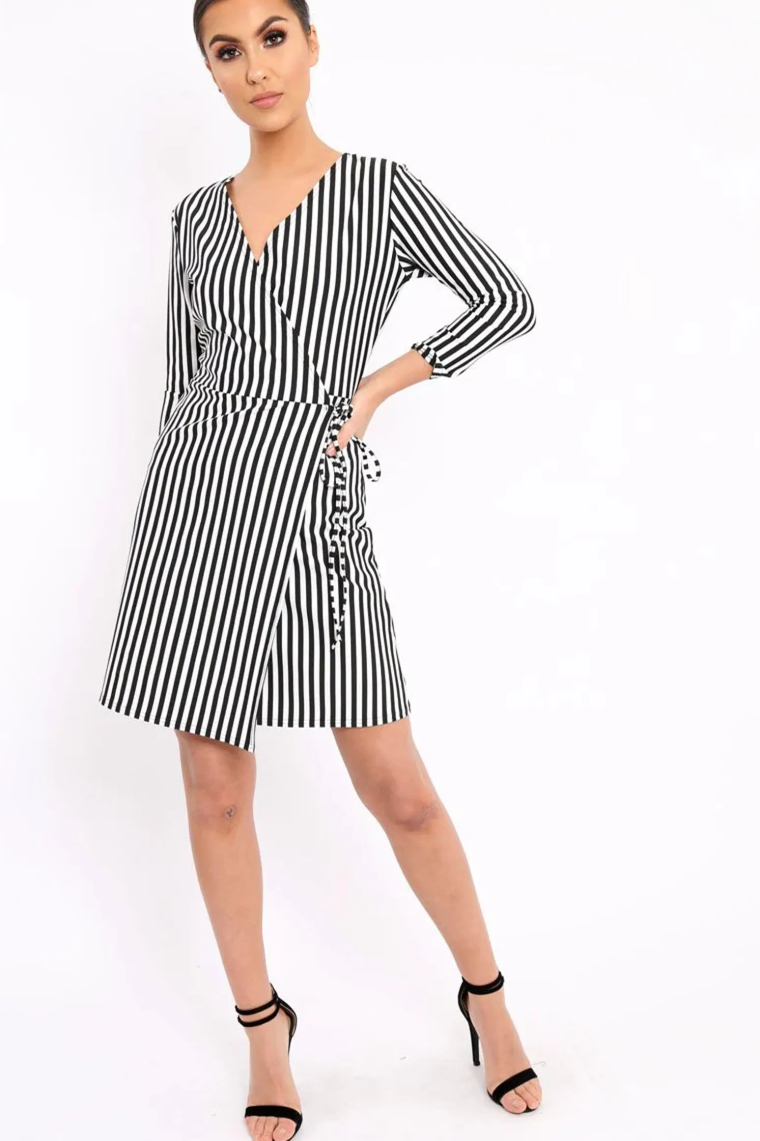 Rebellious Fashion Black Stripe Dress - Imogene