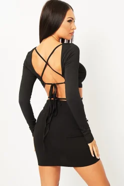 Rebellious Fashion Black Corset Lace Up Mini Skirt - Breanne