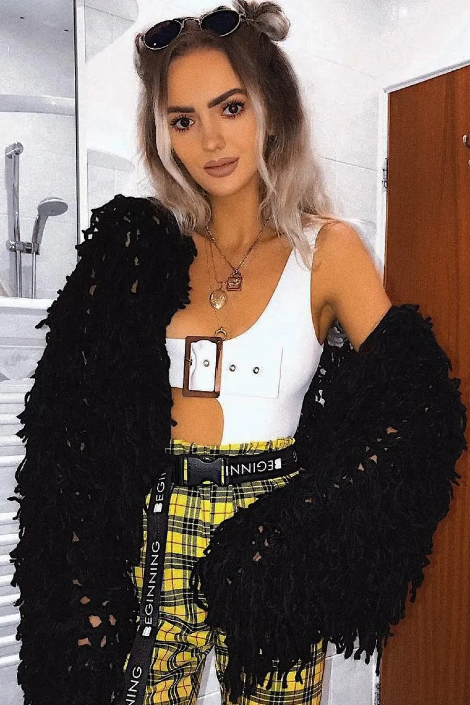 Rebellious Fashion Black Crop Shaggy Jacket - Idelle