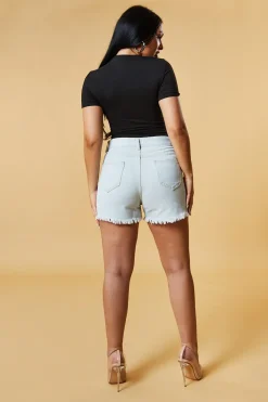 Rebellious Fashion Black Cut Out Front Short Sleeve Top - Nayla