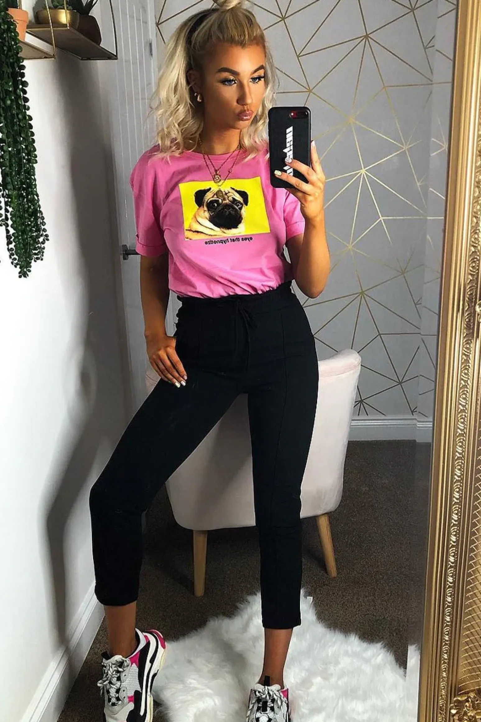 Rebellious Fashion Black Drawstring Seam Front Tailored Joggers - Lissie