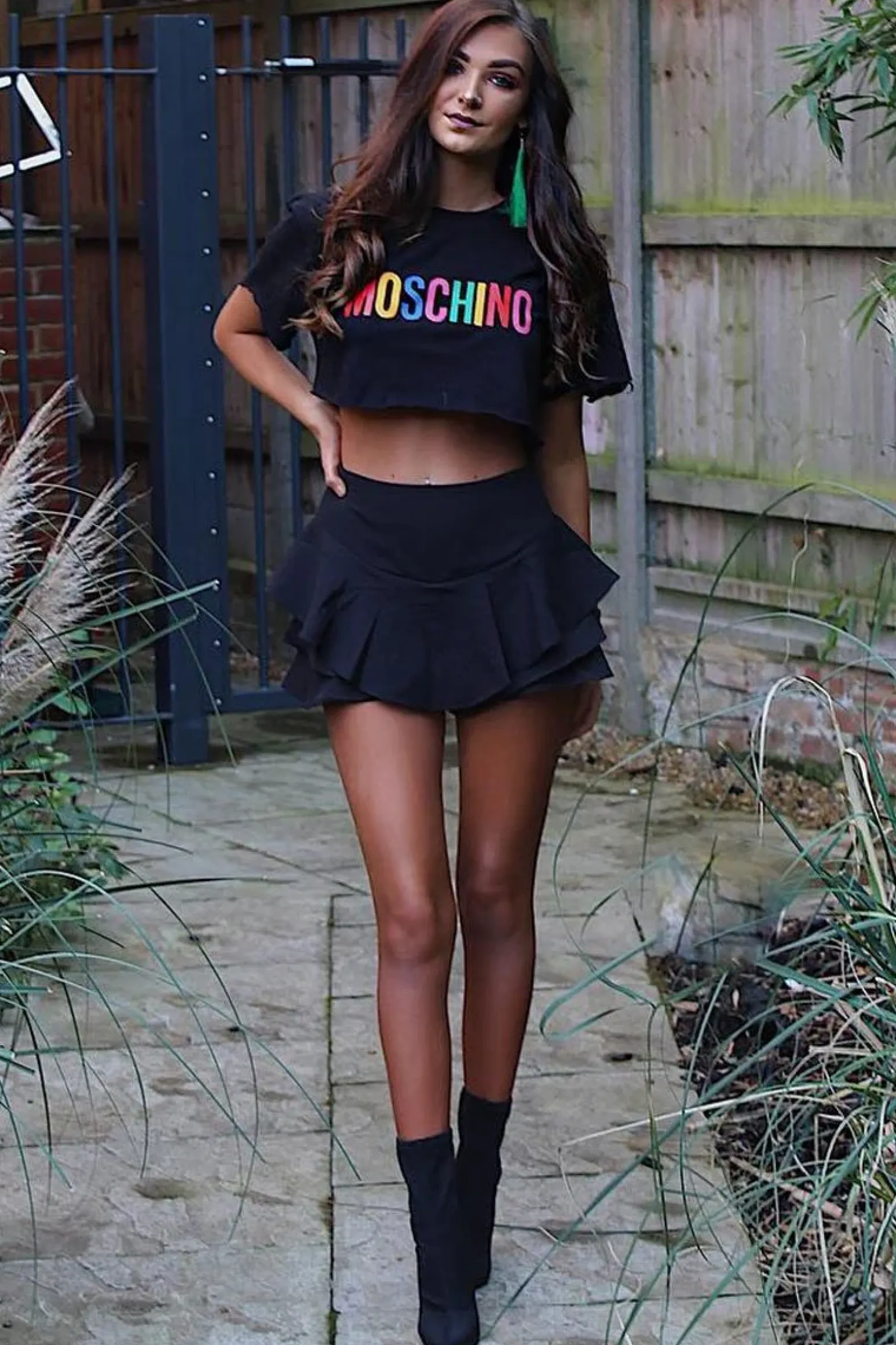 Rebellious Fashion Black Frill High Waisted Shorts - Claudelle