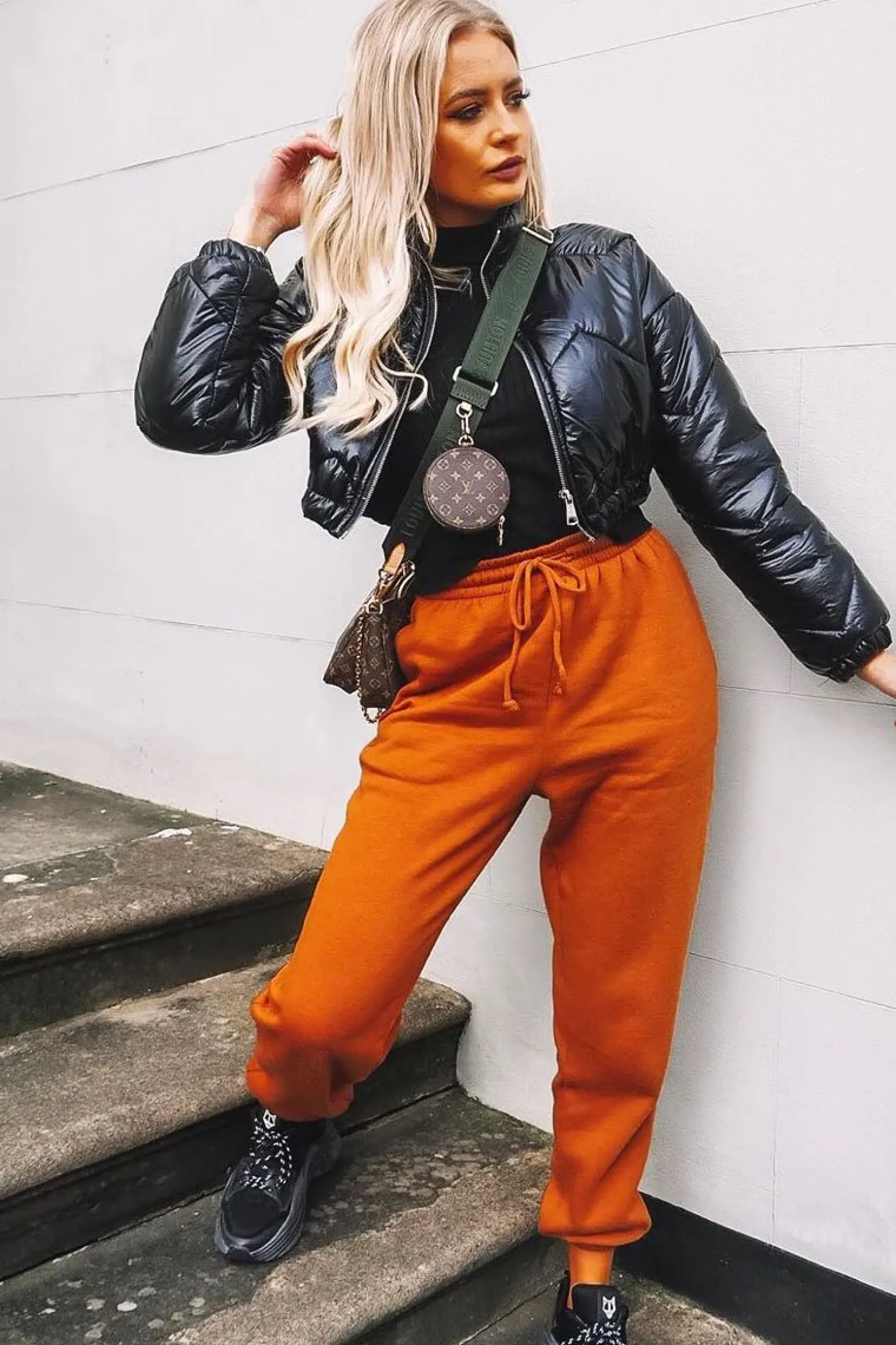 Rebellious Fashion Black High Shine Cropped Puffer Jacket - Odalis
