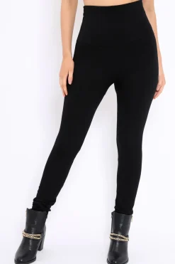 Rebellious Fashion Black High Waisted Shape Leggings - Binky