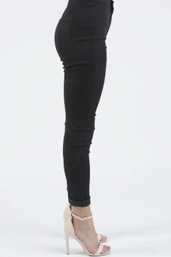 Rebellious Fashion Black High Waisted Skinny Jeans - Taylor