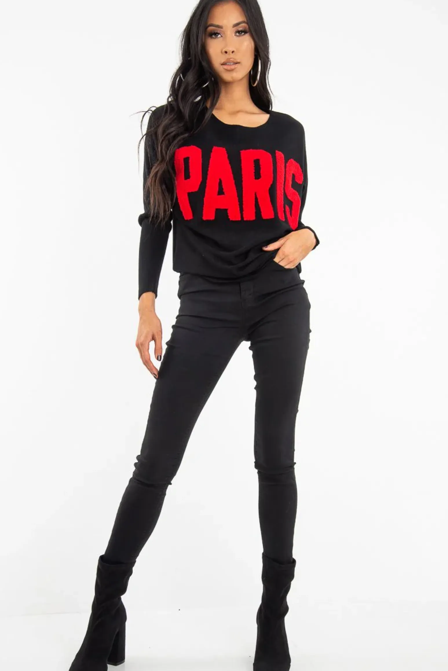 Rebellious Fashion Black High Waist Skinny Fit Jeans - Araia