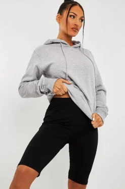 Rebellious Fashion Black Jersey Cycling Shorts - Fiona