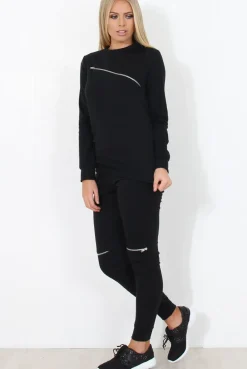 Rebellious Fashion Black Loungewear Set - Khloe