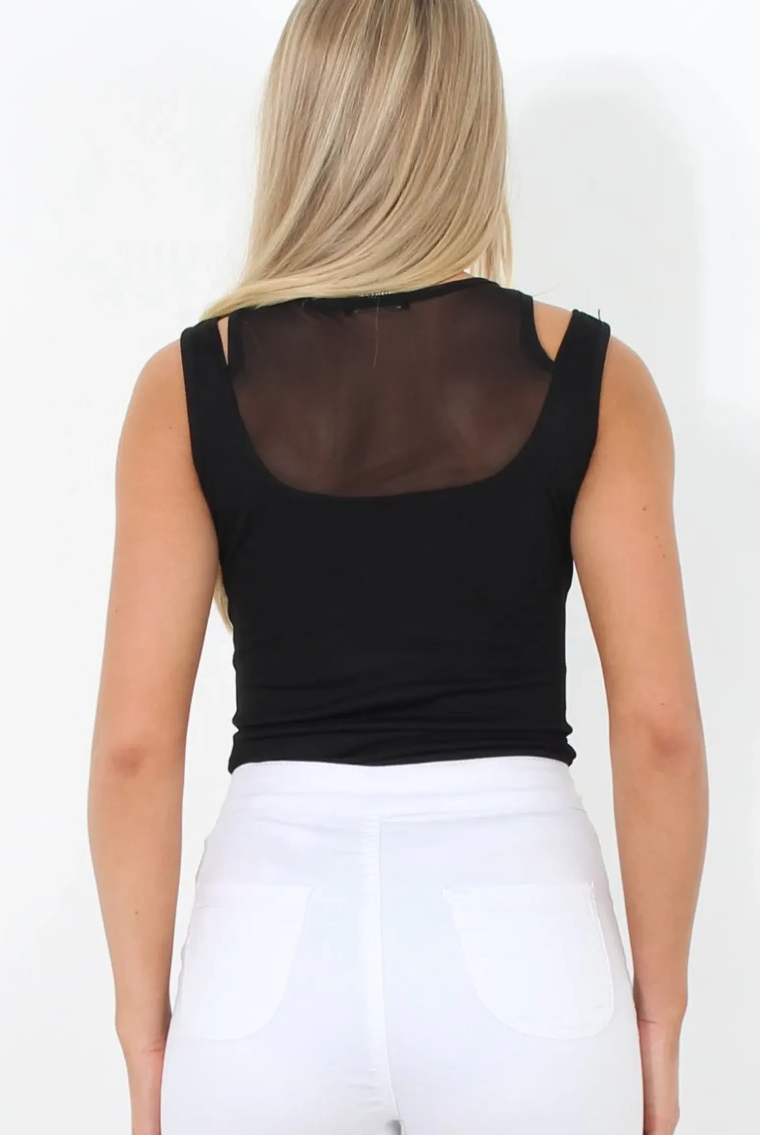 Rebellious Fashion Black Mesh Front Bodysuit - Ava