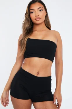 Rebellious Fashion Black Micro Mini Cycling Shorts - Akira