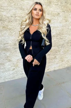 Rebellious Fashion Black Oversized Joggers - Erica