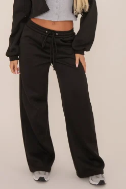 Rebellious Fashion Black Oversized Zip Front Hoodie Lounge Set - Ellery