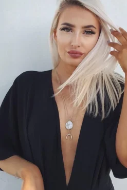Rebellious Fashion Black Plunge Bodysuit - Florence