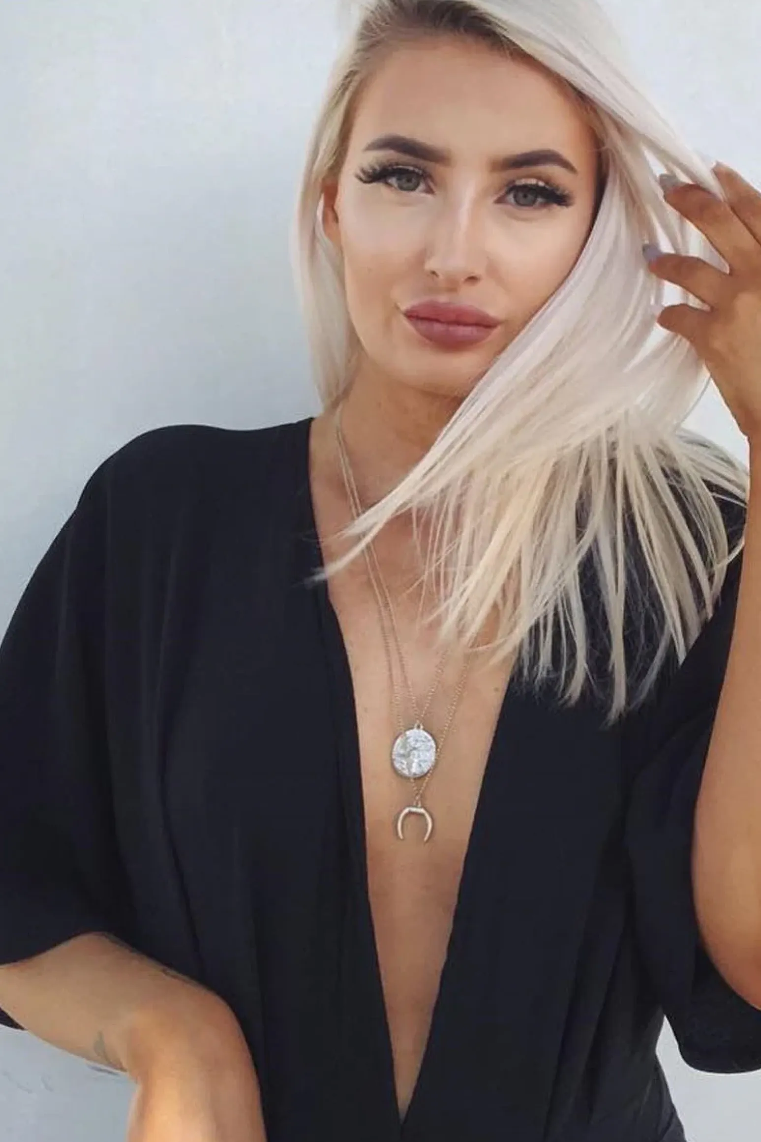 Rebellious Fashion Black Plunge Bodysuit - Florence