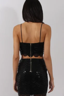 Rebellious Fashion Black Sequin Co-Ord- Jules