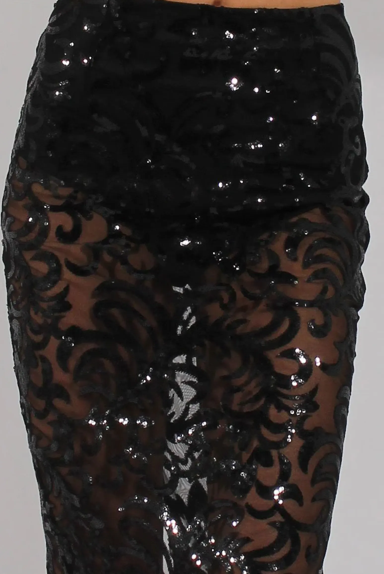 Rebellious Fashion Black Sequin Co-ord - Rihanna