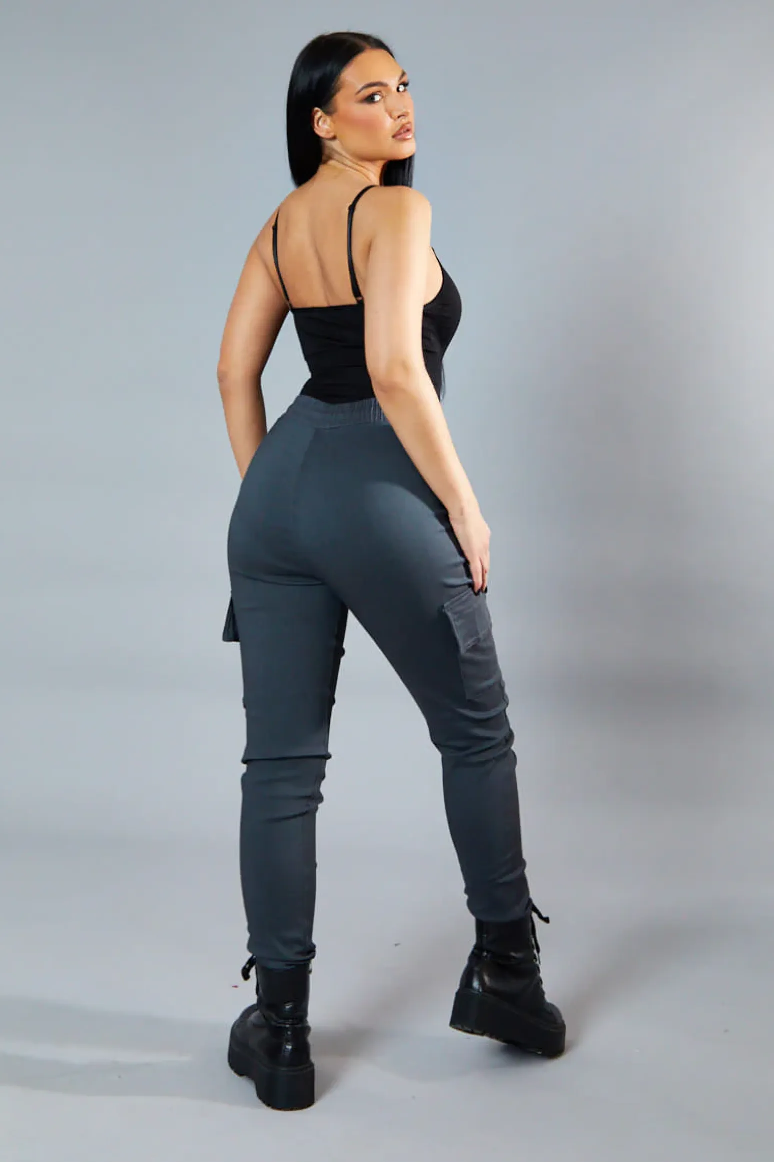 Rebellious Fashion Black Shapewear Strappy Bodysuit - Noor