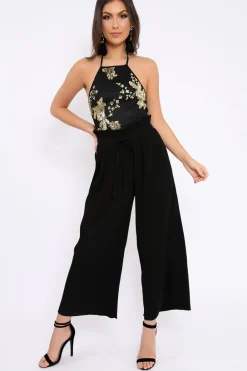 Rebellious Fashion Black Sheer Sequin Bodysuit - Cara