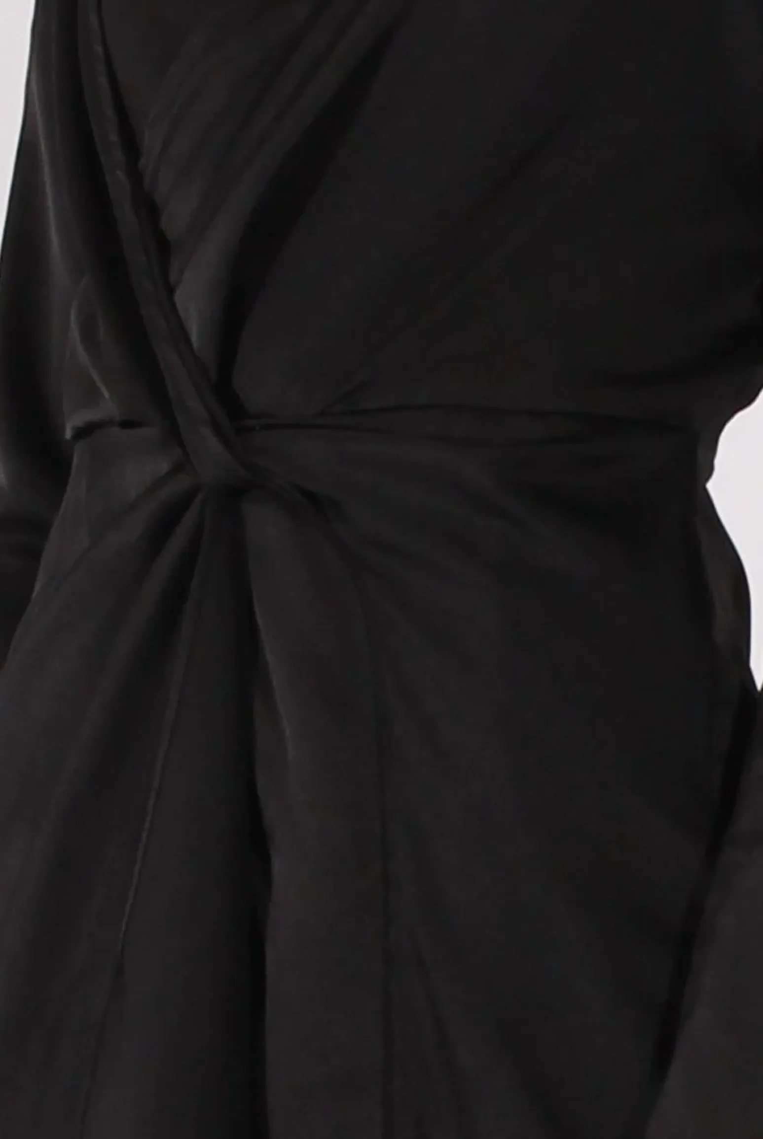 Rebellious Fashion Black Silky Front Twist Playsuit - Venus