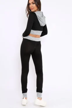 Rebellious Fashion Black Snake Loungewear Set - Evie