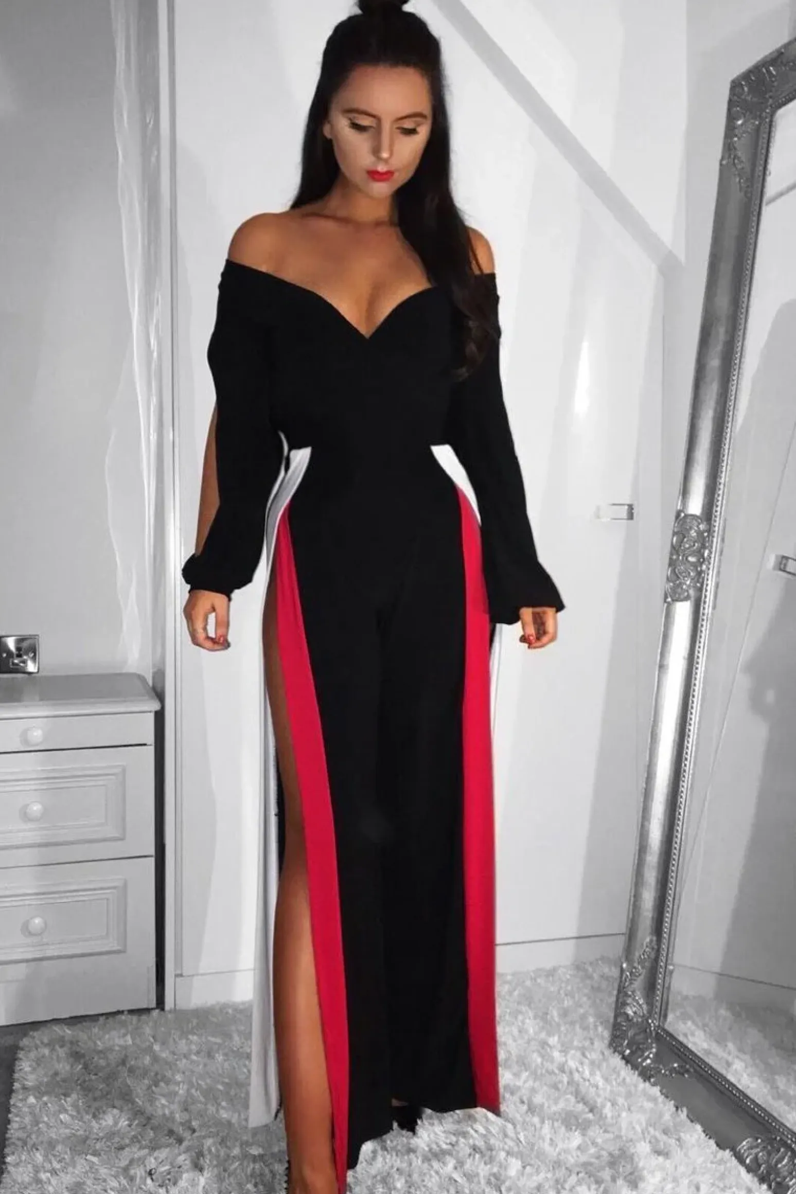 Rebellious Fashion Black Stripe Jumpsuit - Aaisha