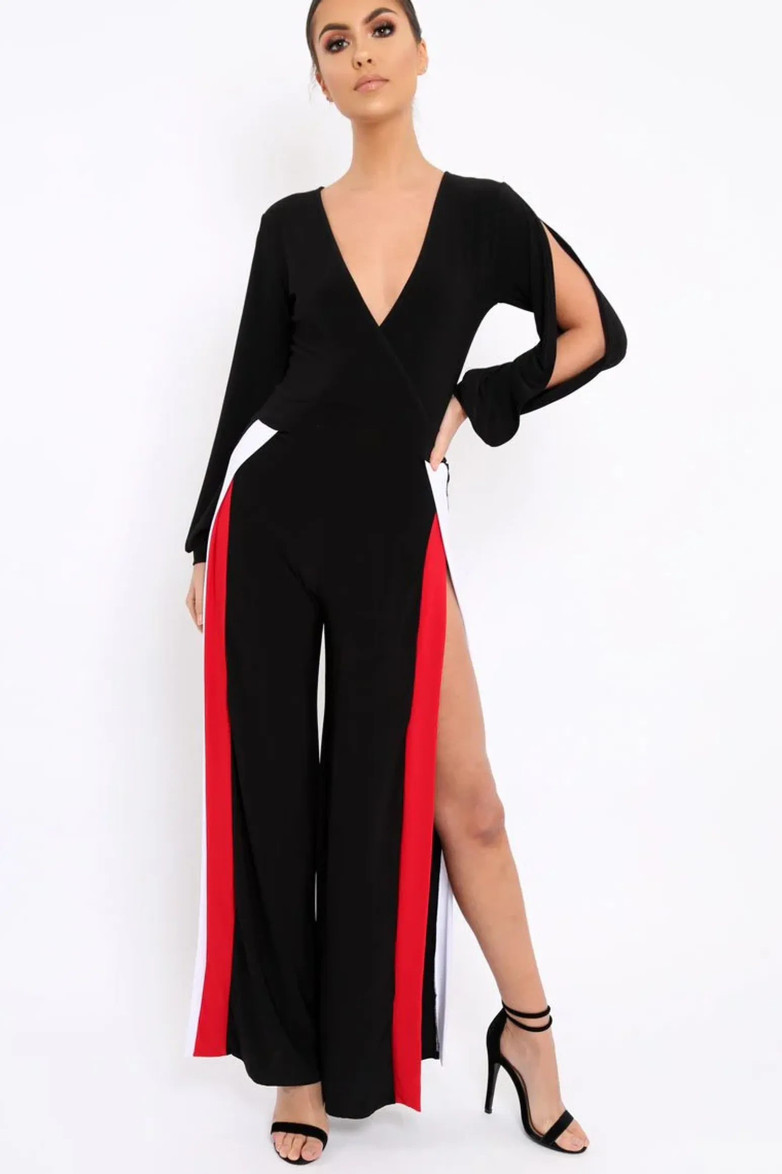 Rebellious Fashion Black Stripe Jumpsuit - Aaisha