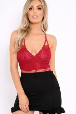 Rebellious Fashion Black Suedette Frill Hem Mini Skirt - Misse