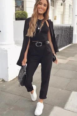 Rebellious Fashion Black Thick Rib Halter Neck Crop Top - Aariella
