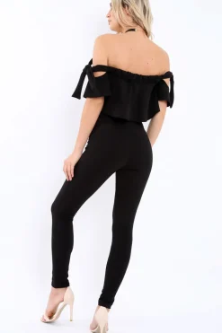 Rebellious Fashion Black Trousers and Crop Top Co-ord - Daizy