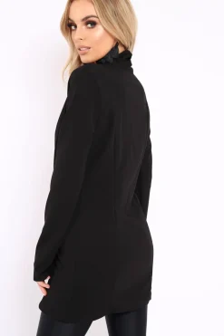 Rebellious Fashion Black Two Button Blazer - Hilary