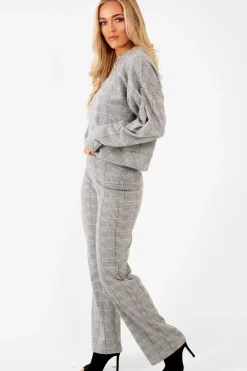 Rebellious Fashion Black White Check Sweatshirt Tracksuit - Kailey