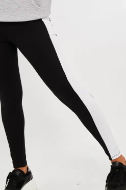 Rebellious Fashion Black White Side Stripe Leggings - Cairo