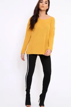 Rebellious Fashion Black with White Stripe Skinny Jeans - Hadleigh