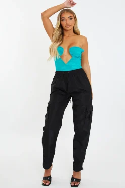 Rebellious Fashion Blue Cupped Lace Bodysuit - Delia