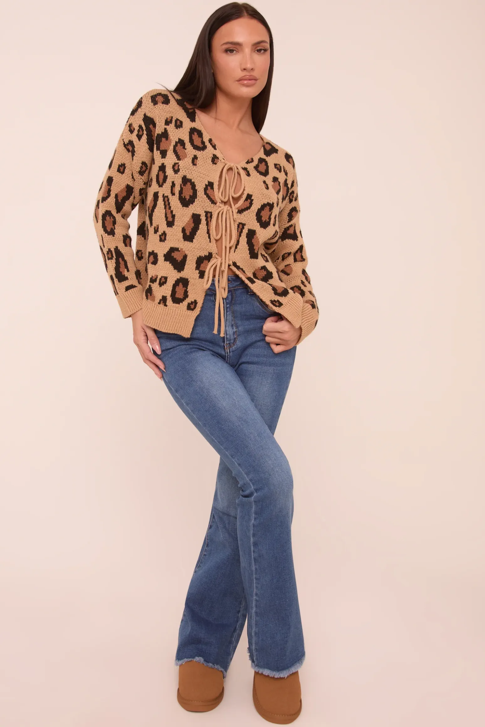 Rebellious Fashion Blue High Waist Kick Flare Frayed Hem Denim Jeans - Aspen