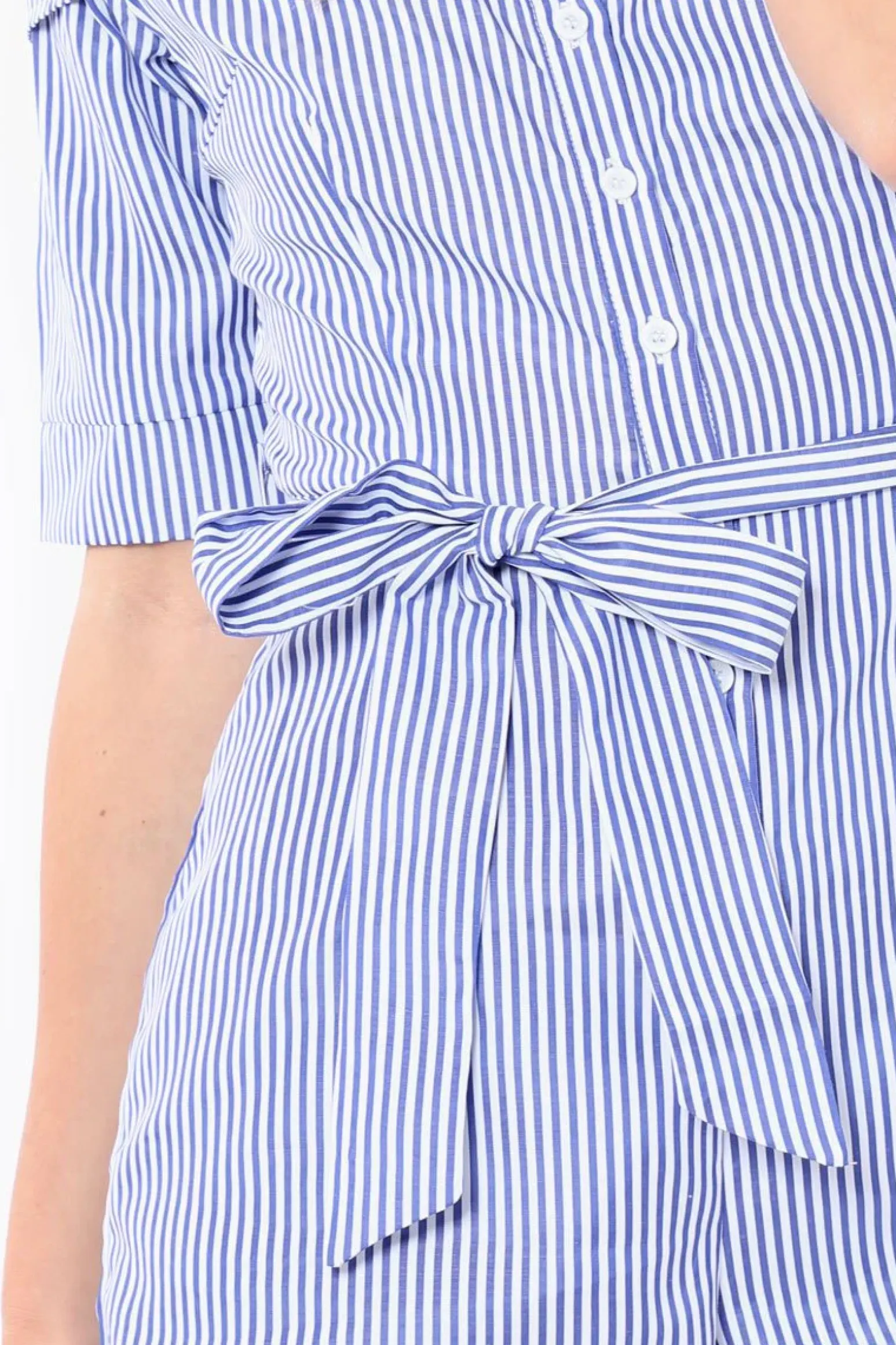 Rebellious Fashion Blue Stripe Playsuit - Carlynn