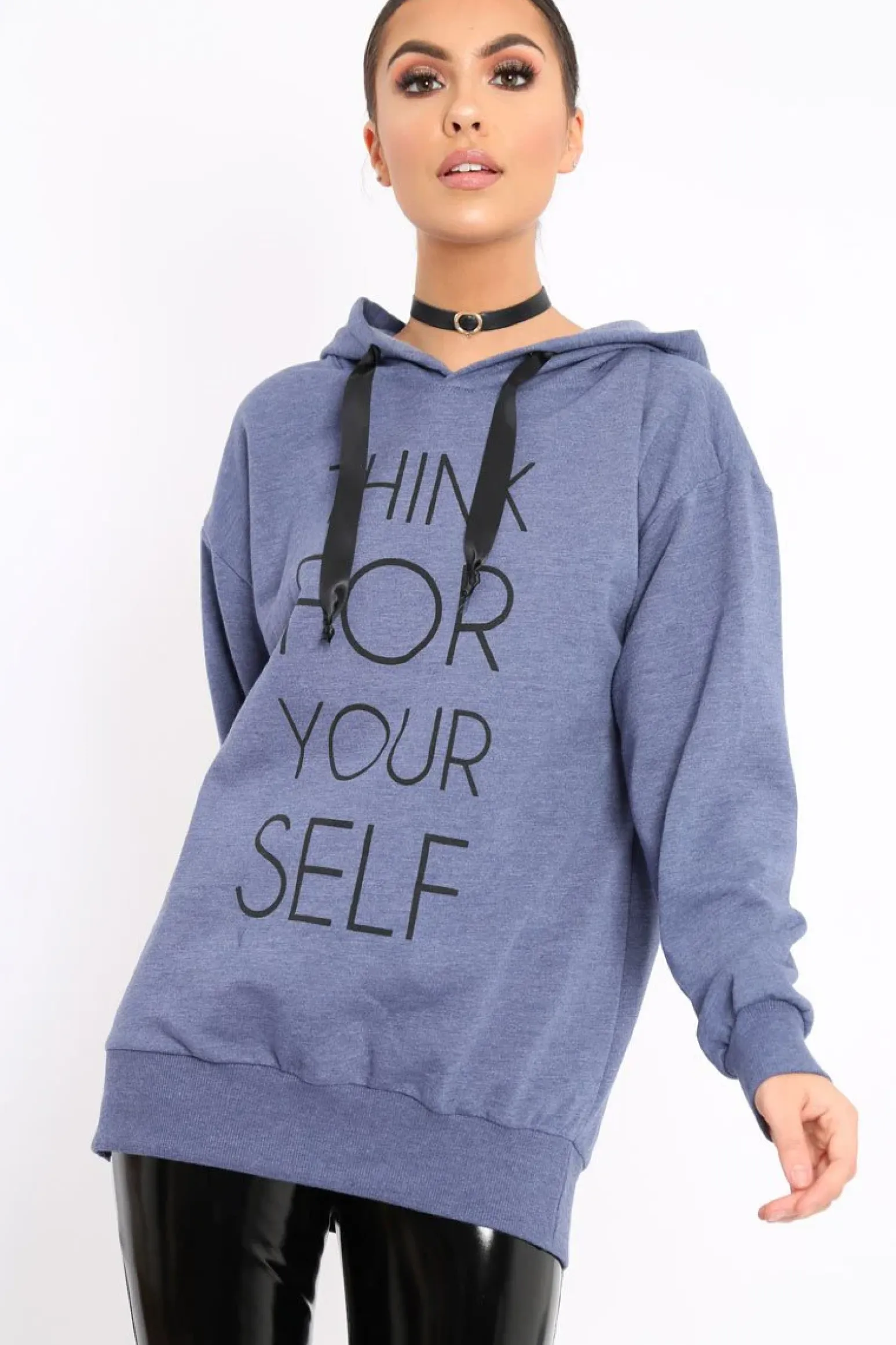 Rebellious Fashion Blue Think For Yourself Jumper - Acie