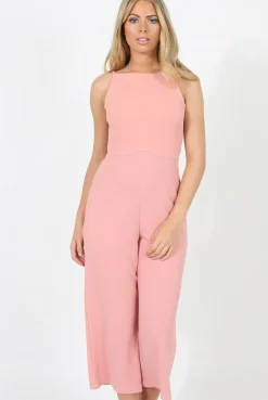 Rebellious Fashion Blush Culotte Jumpsuit - Sienna