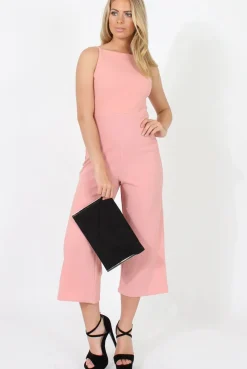 Rebellious Fashion Blush Culotte Jumpsuit - Sienna
