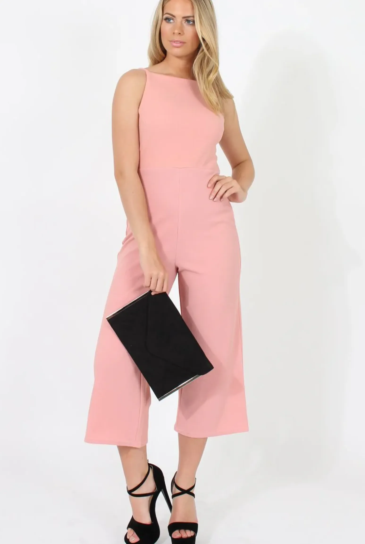 Rebellious Fashion Blush Culotte Jumpsuit - Sienna