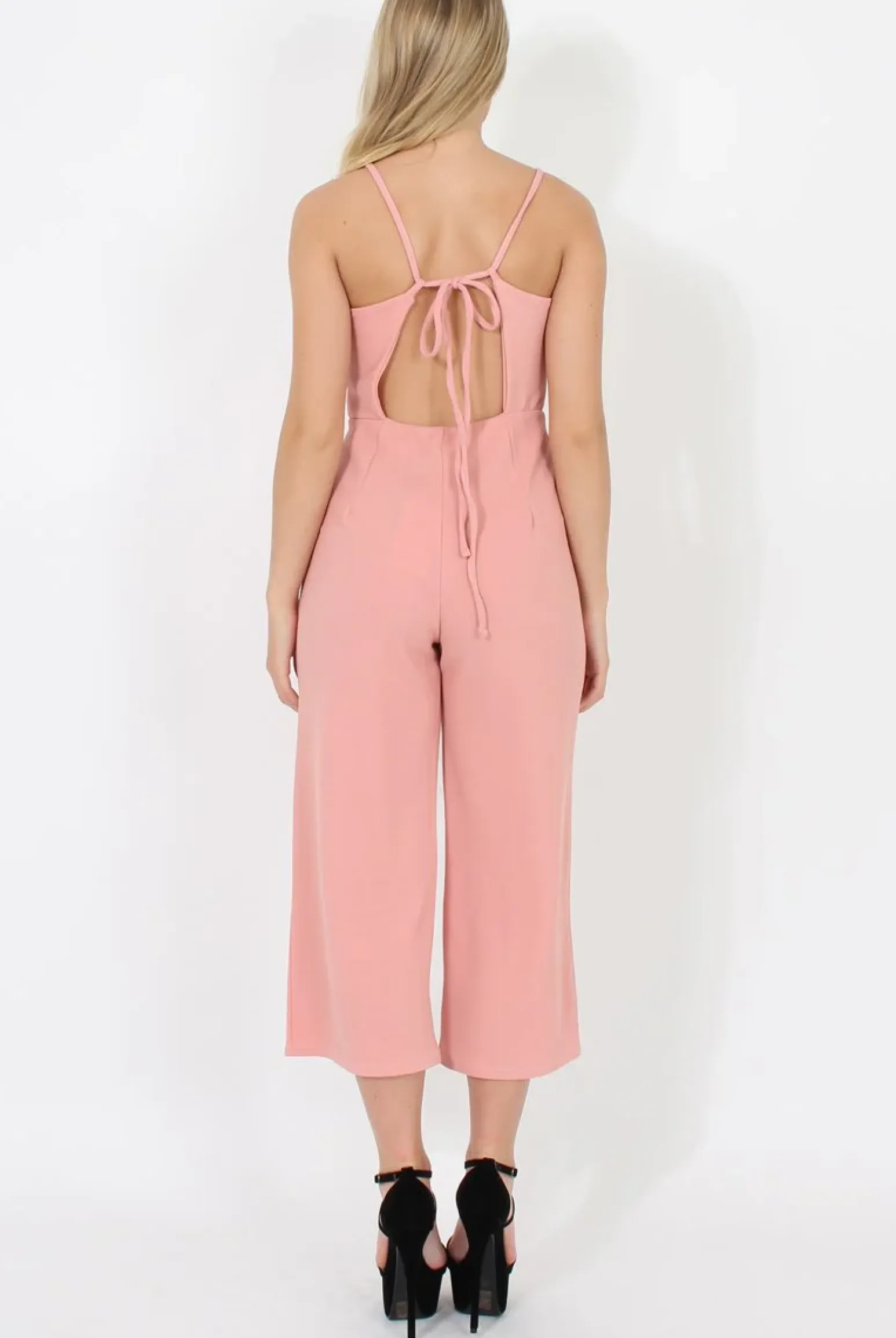 Rebellious Fashion Blush Culotte Jumpsuit - Sienna